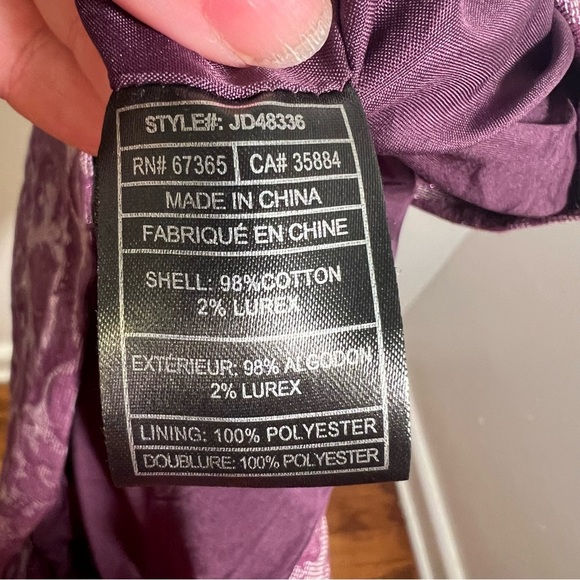 Jack. Sleeveless Dress Purple Sparkle Floral 4 - Picture 11 of 11